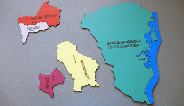 Peces puzzle mapa departaments de nicaragua
